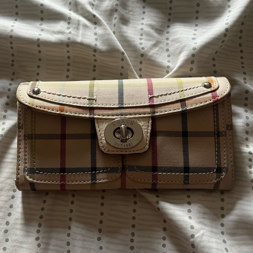 Coach Plaid large Wallet